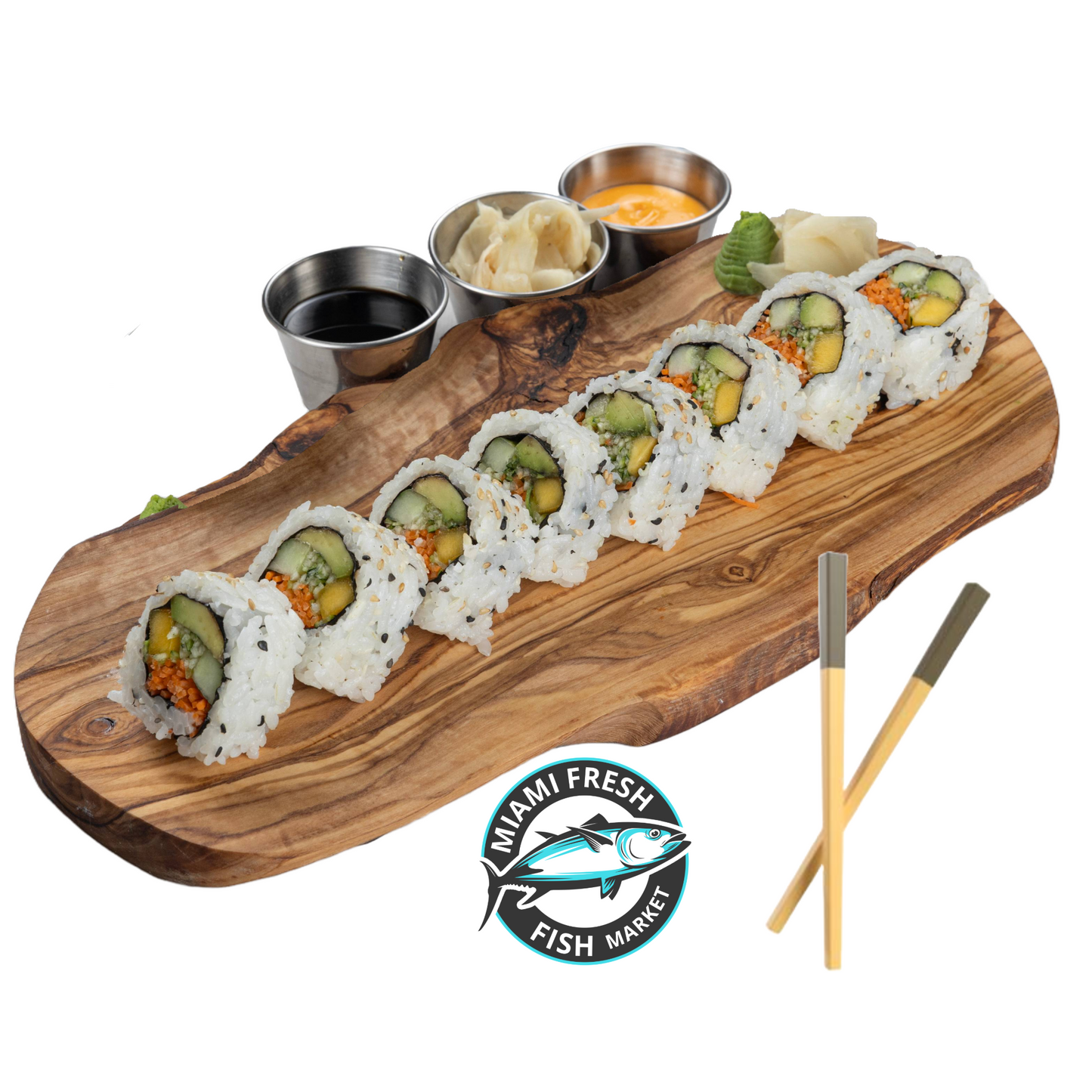 Sushi Basic Rolls Platter - 6 Rolls Serving 48 Pcs