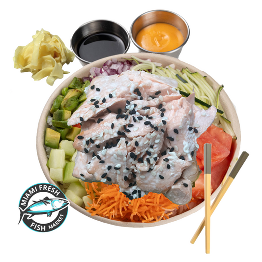 Cooked Salmon Poke Bowl