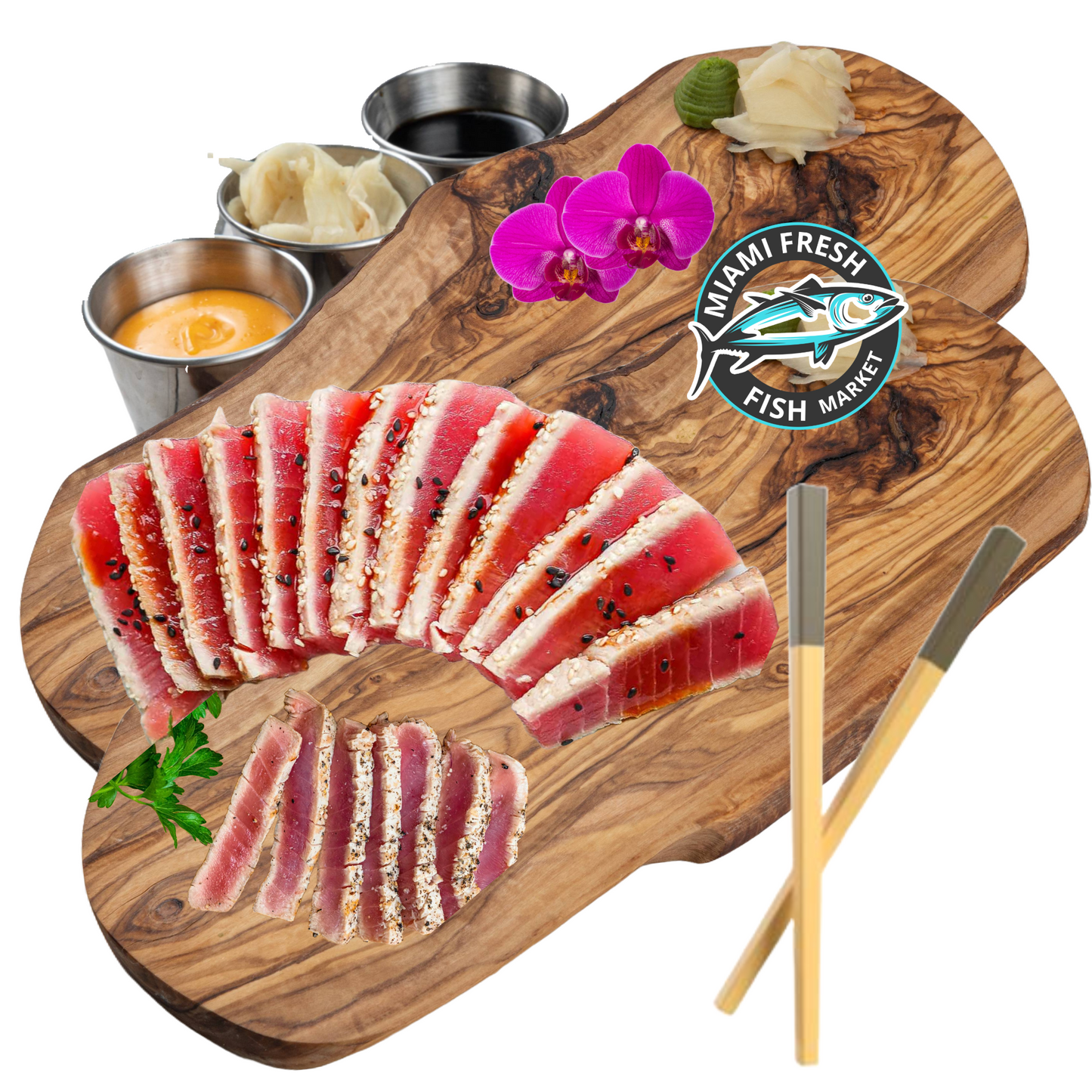 Seared Tuna Mix Smoked Salmon | 16" Platter