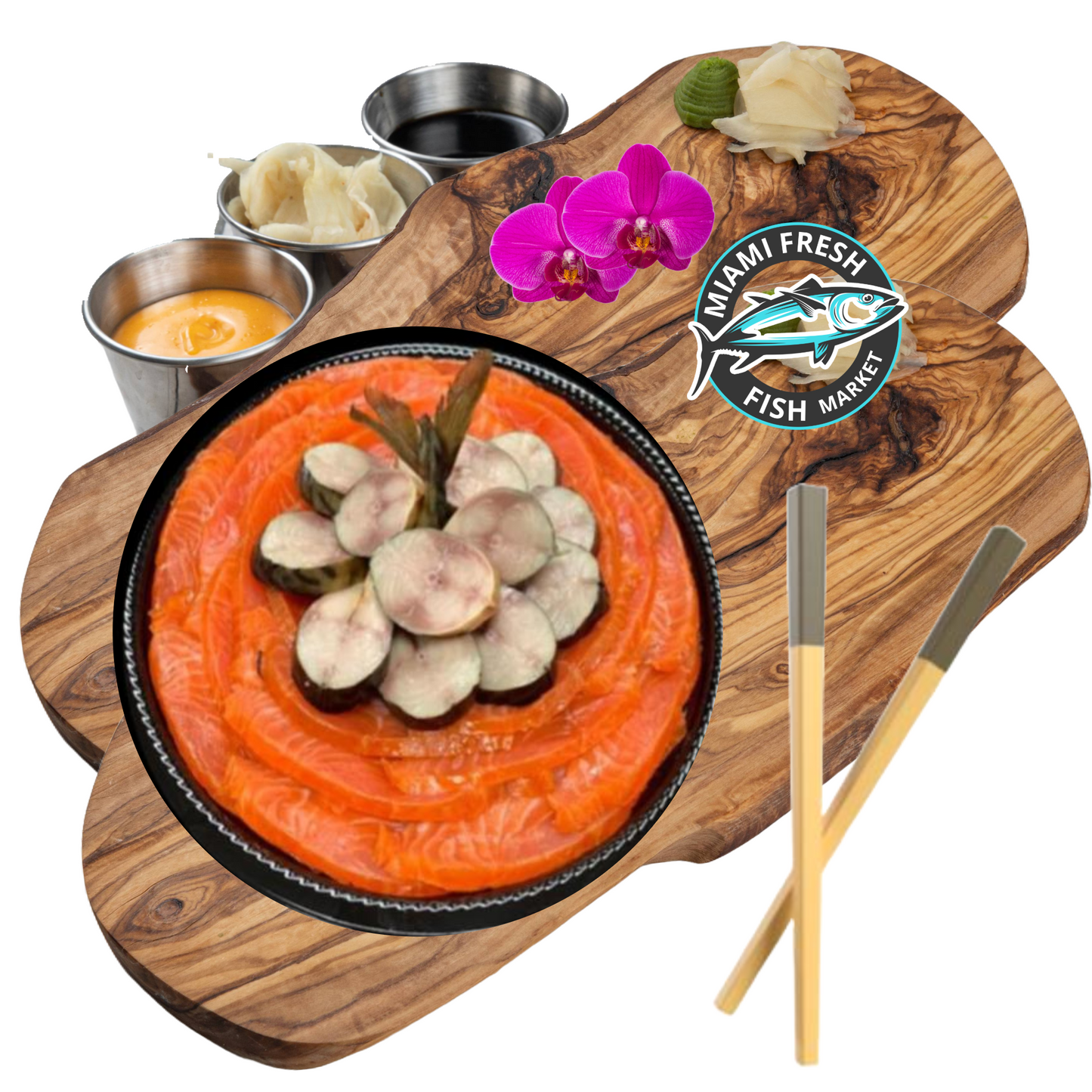 Seared Tuna Mix Smoked Salmon | 16" Platter