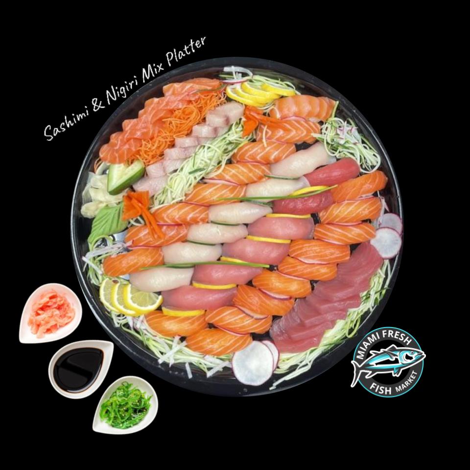 Sushi Nigiri Mix Tuna Salmon & Hamachi Platter