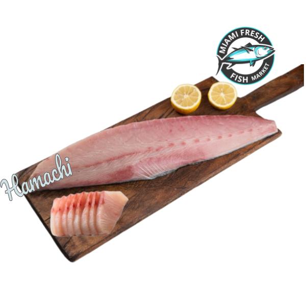 Hamachi Fresh Fish Sushi Grade or Fillet Per Pound