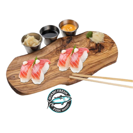 Nigiri Hamachi Platter Serving Size 6 Pcs