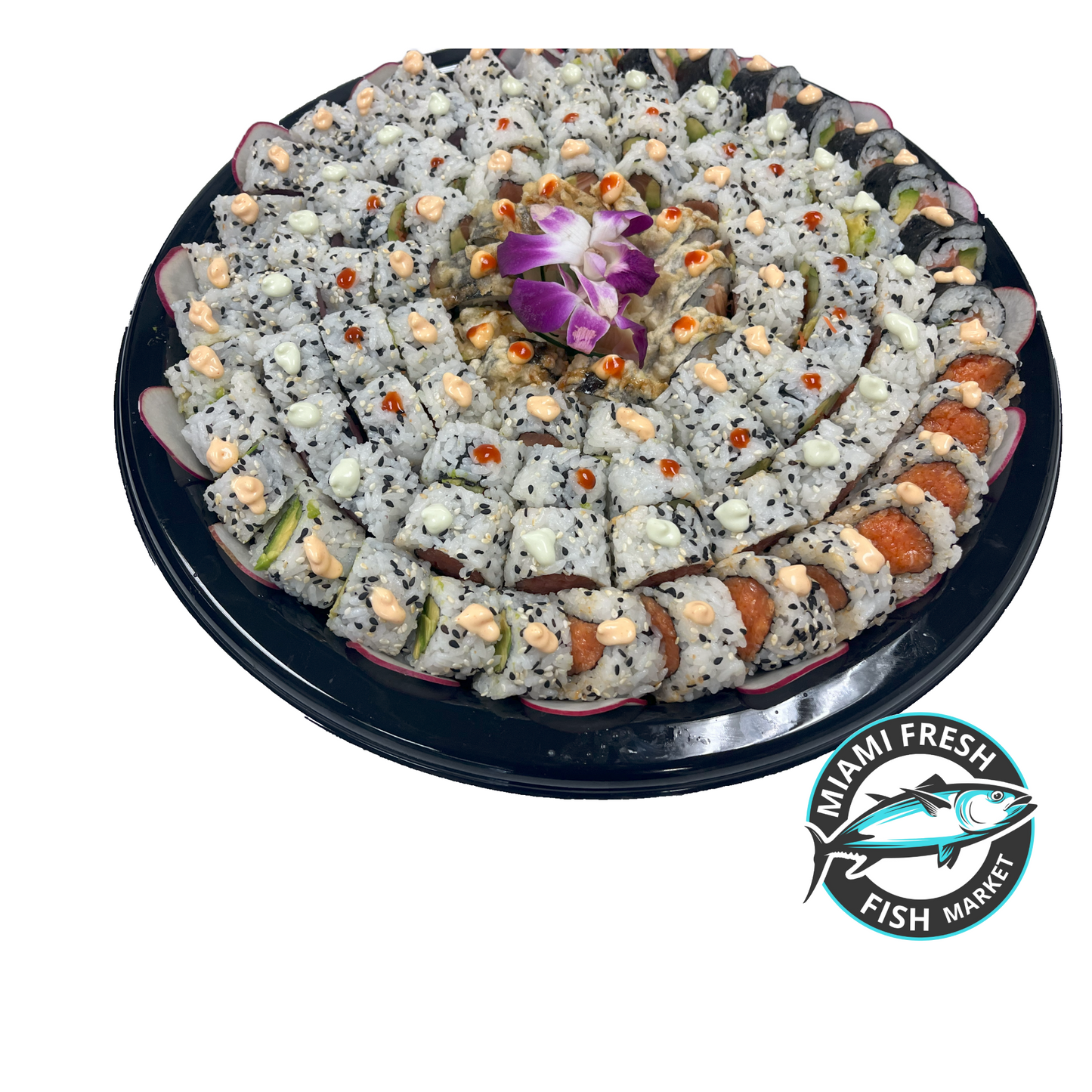 #21 Rainbow Sushi Roll Serving size 8 Pcs