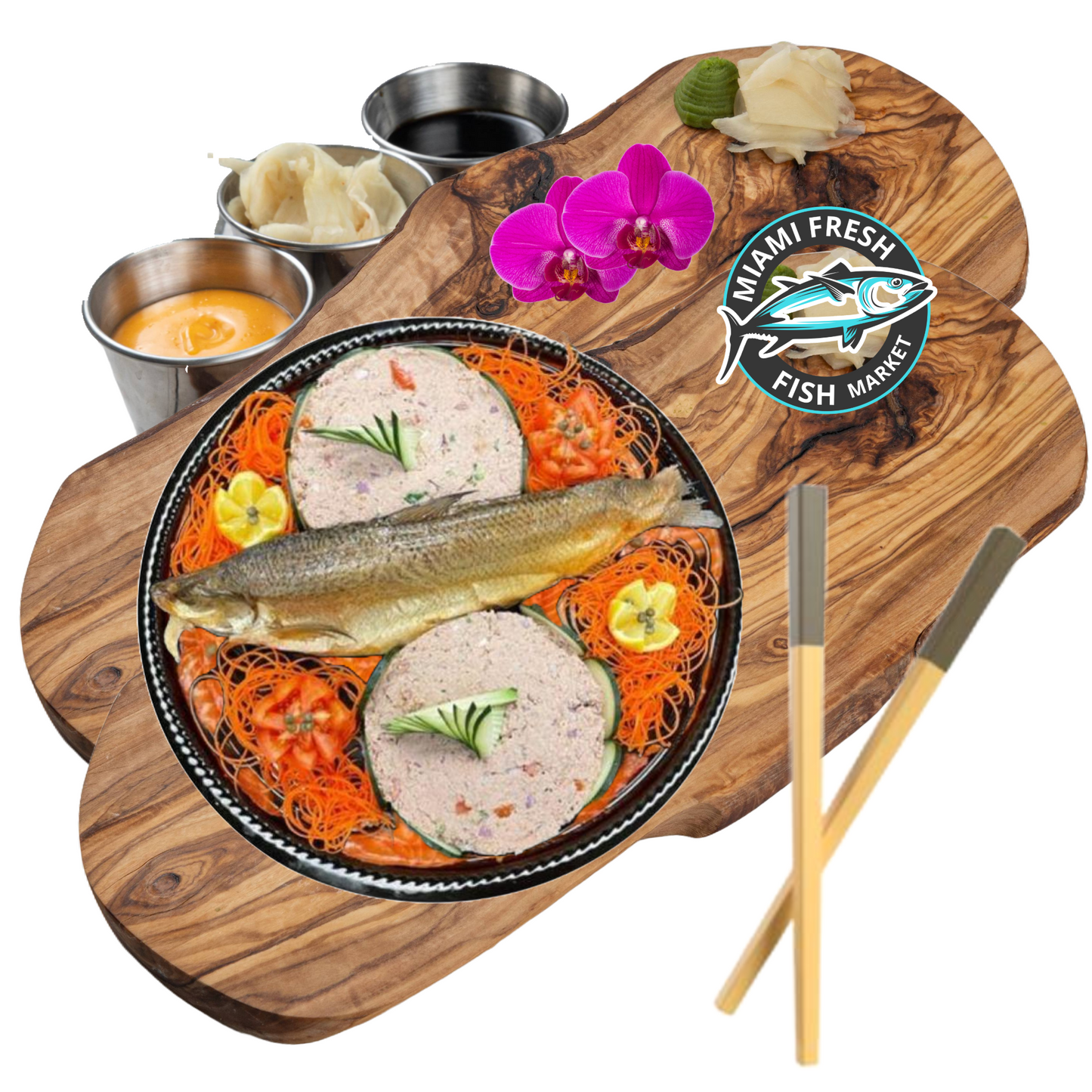 Seared Tuna Mix Smoked Salmon | 16" Platter