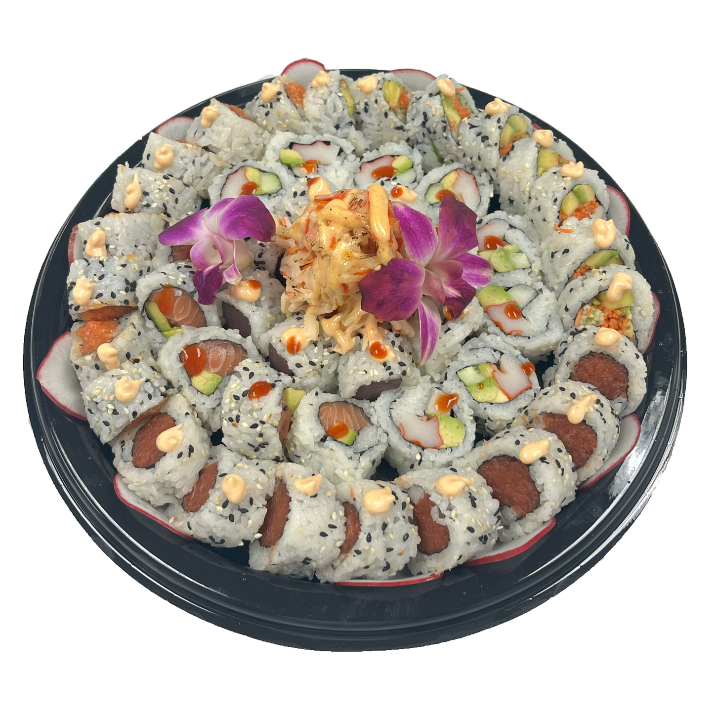 #5 Spicy Salmon Sushi Roll Serving size 8 Pcs