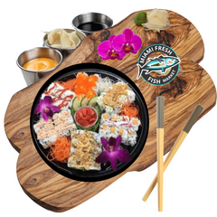 #4 Salmon Avocado Sushi Roll Serving size 8 Pcs