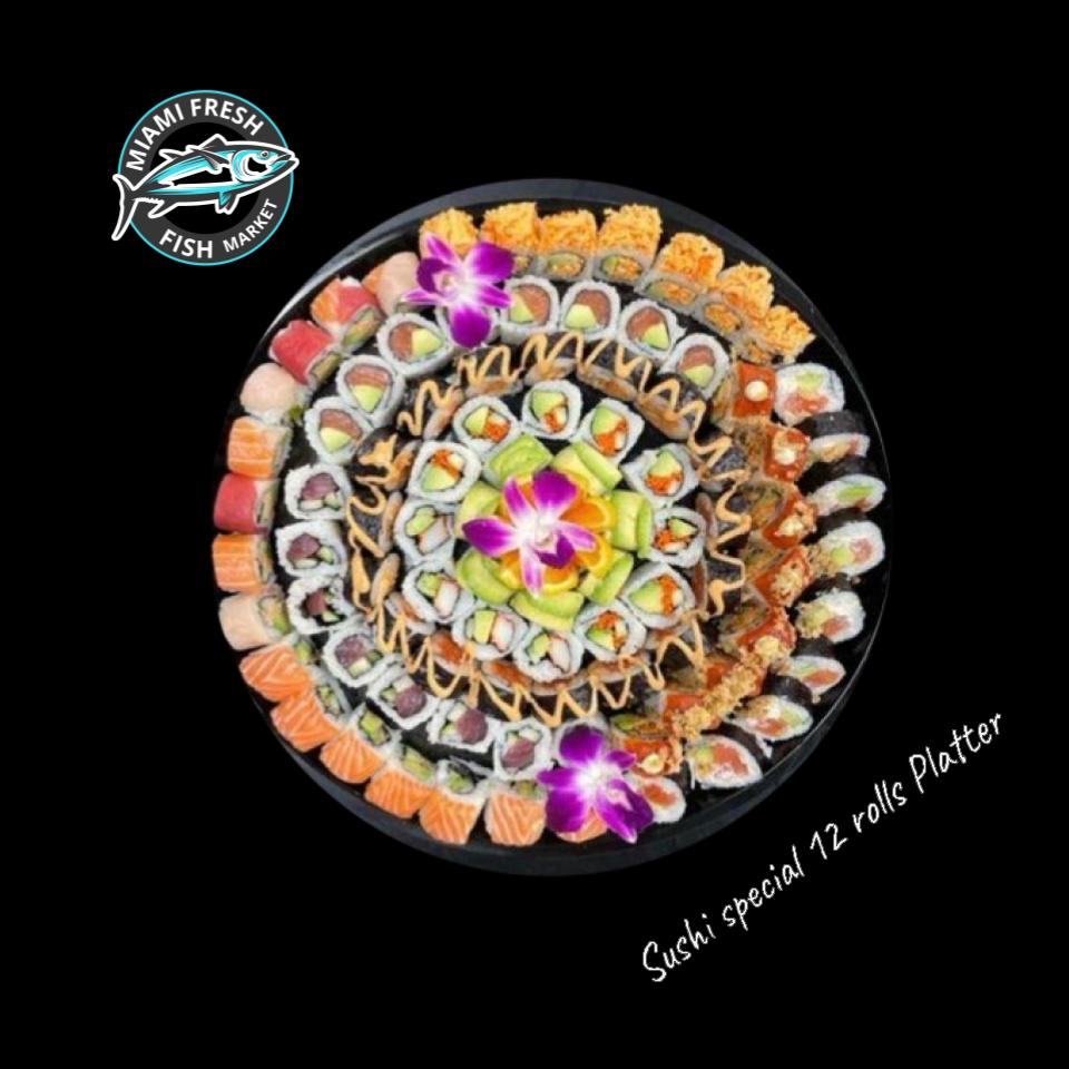 #4 Salmon Avocado Sushi Roll Serving size 8 Pcs