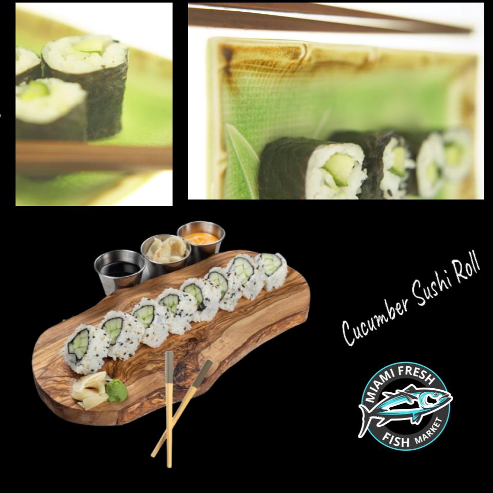 #2 Cucumber Sushi Roll Serving size 8 Pcs