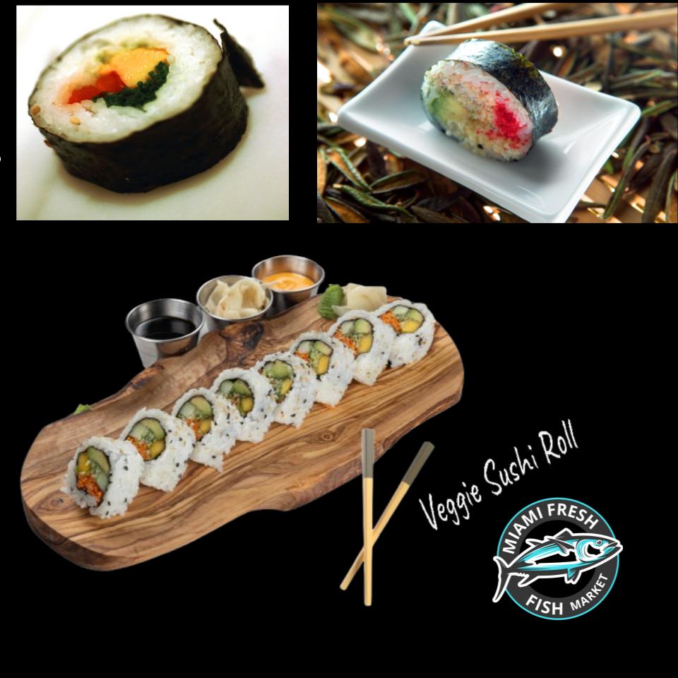 #3 Veggie Sushi Roll Serving size 8 Pcs