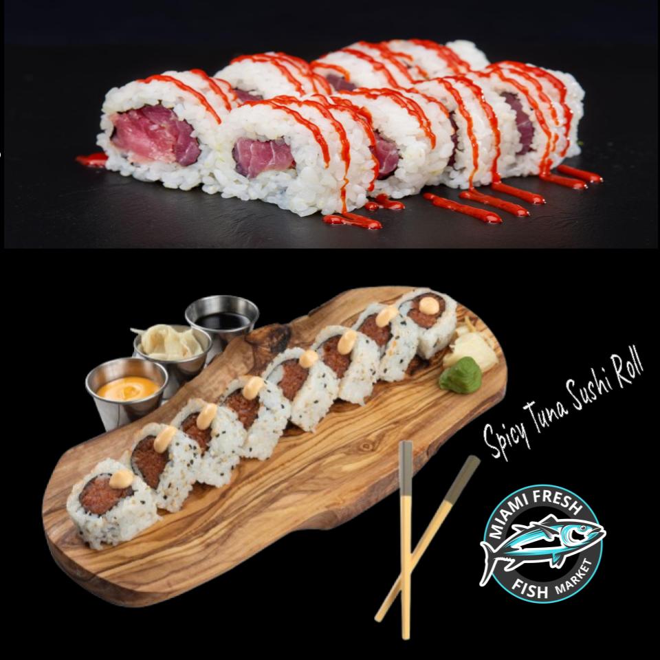 #7 Spicy Tuna Sushi Roll Serving size 8 Pcs