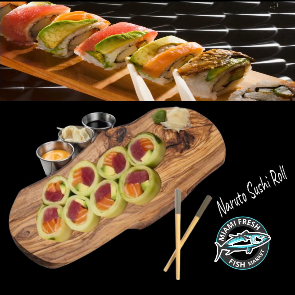 #15 Naruto Cucumber Sushi Roll Serving Size 8 Pcs