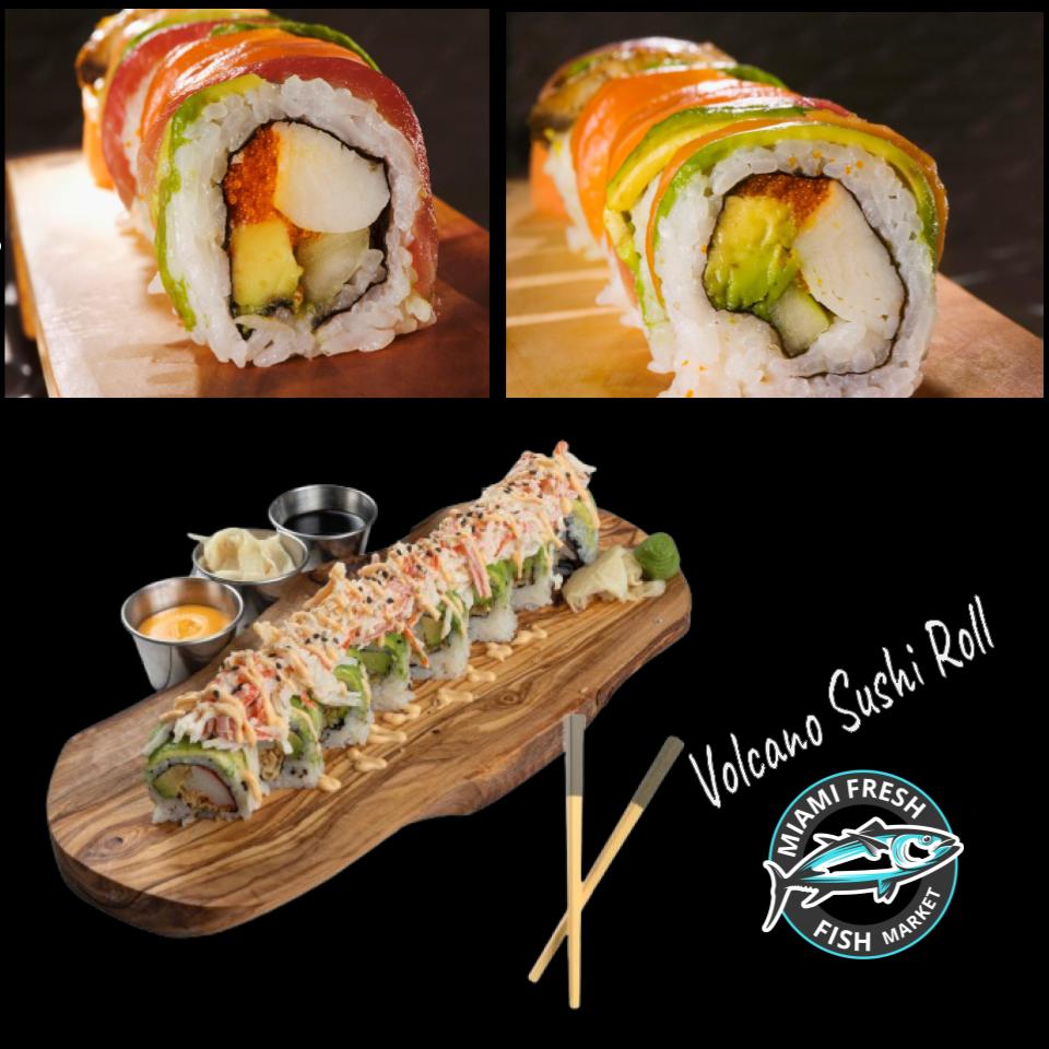 #20 Volcano Sushi Roll Serving size 8 Pcs