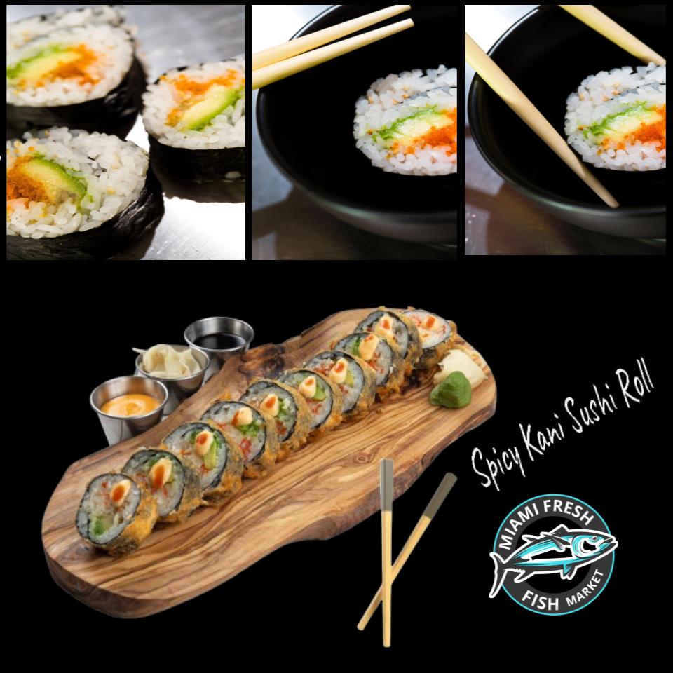 #23 Spicy Kani Tempura Sushi Roll Serving Size 8 Pcs