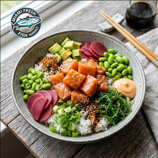 Cooked Salmon Poke Bowl