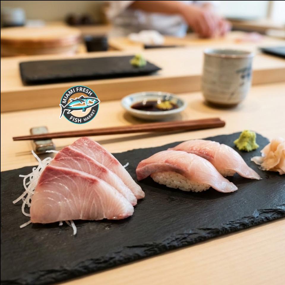 #13 Spicy Hamachi Sushi Roll Serving Size 8 Pcs