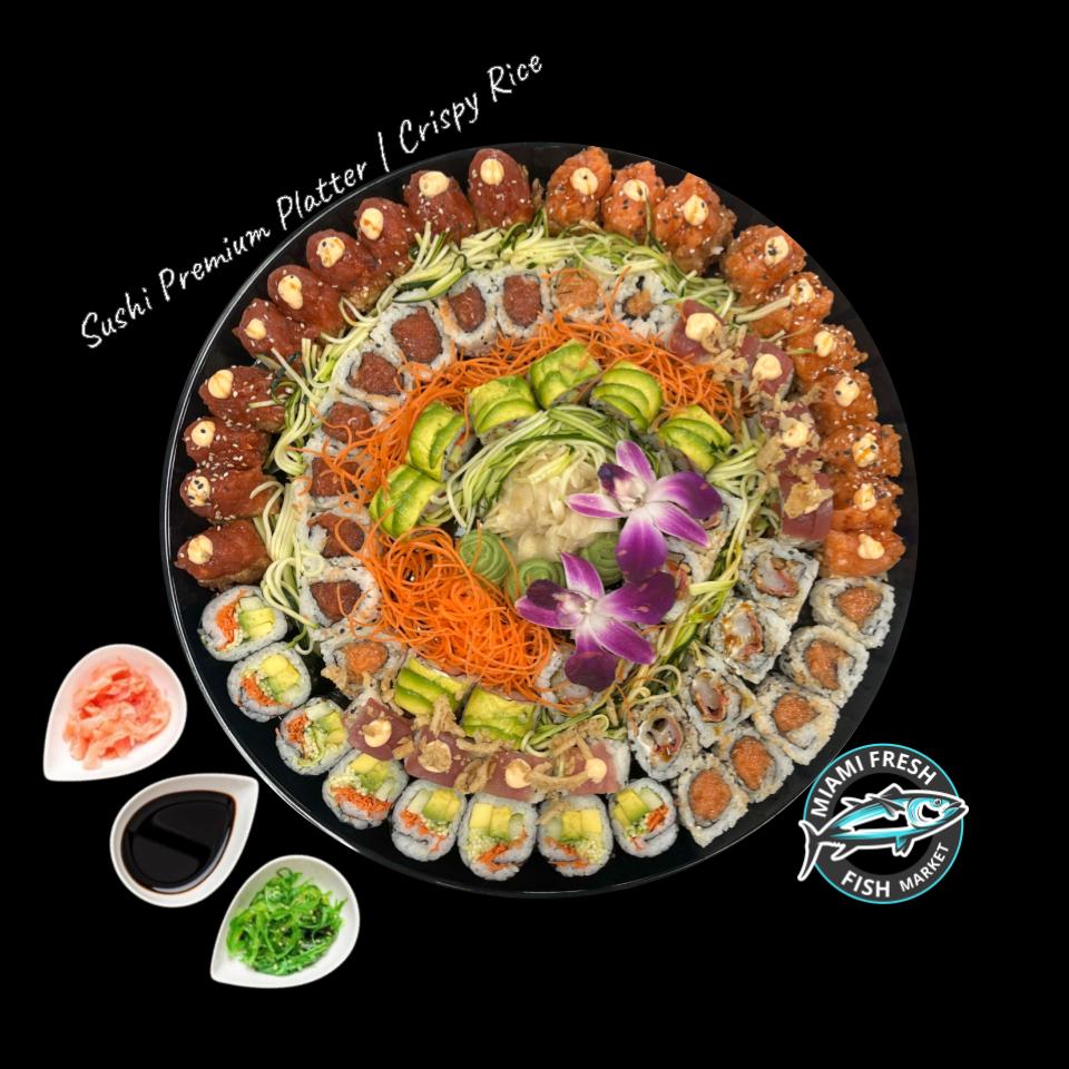 Sushi Premium Platter Mix rolls with Crispy Rice
