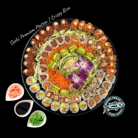 Sushi Premium Platter Mix rolls with Crispy Rice