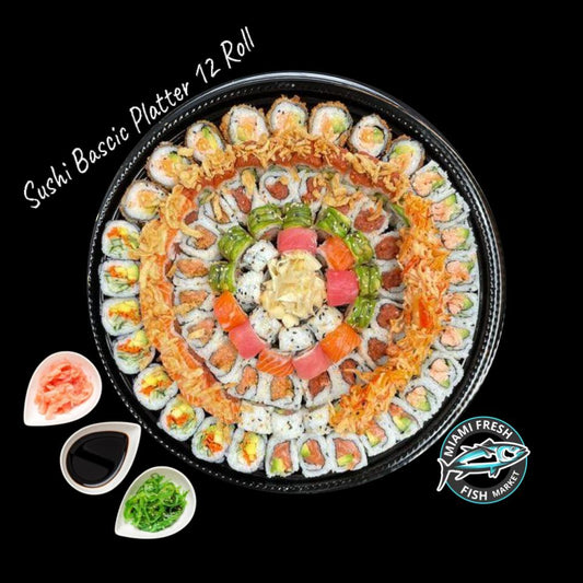 Sushi Basic Platter 12 Rolls Serving 96 Pcs