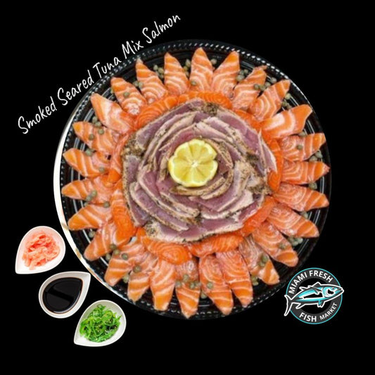 Smoked Seared Tuna Mix Salmon 16" Platter