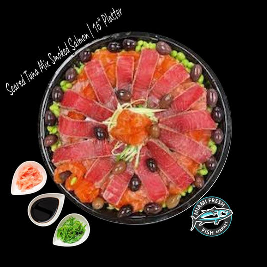 Seared Tuna Mix Smoked Salmon | 16" Platter