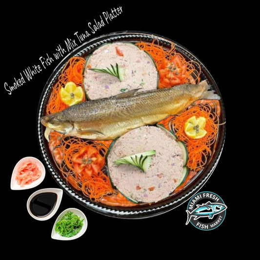 Smoked White Fish with Mix Tuna Salad | 16" Platter