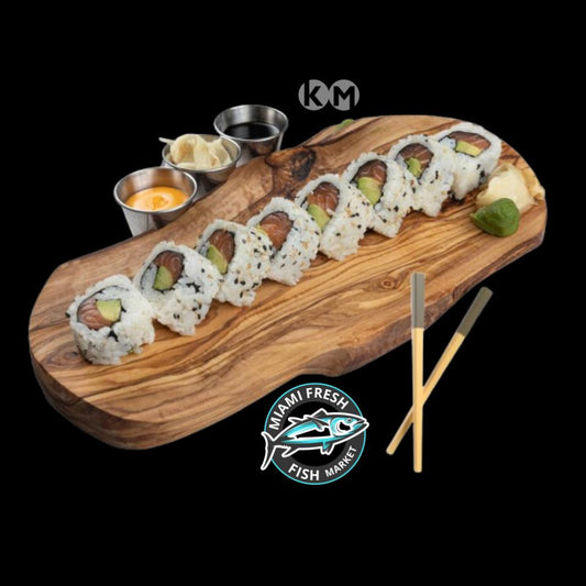 #4 Salmon Avocado Sushi Roll Serving size 8 Pcs