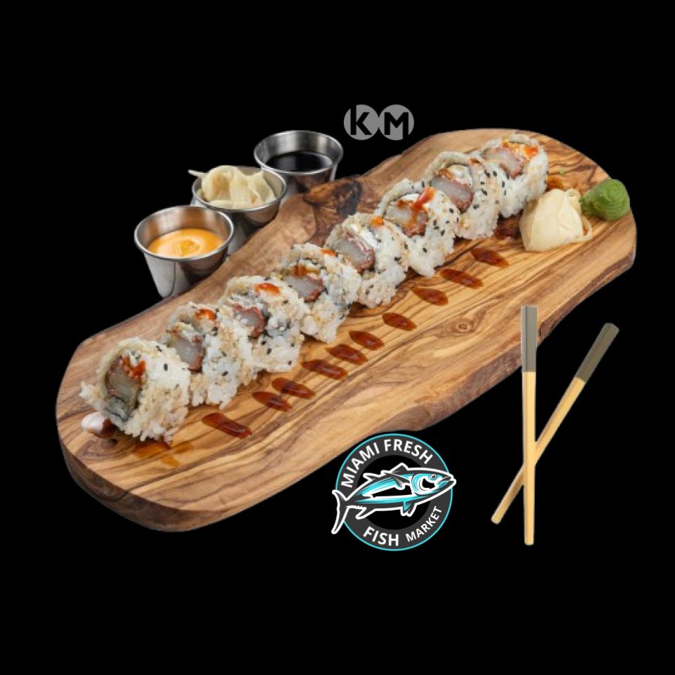 #14 Dragon Sushi Roll Serving size 8 Pcs