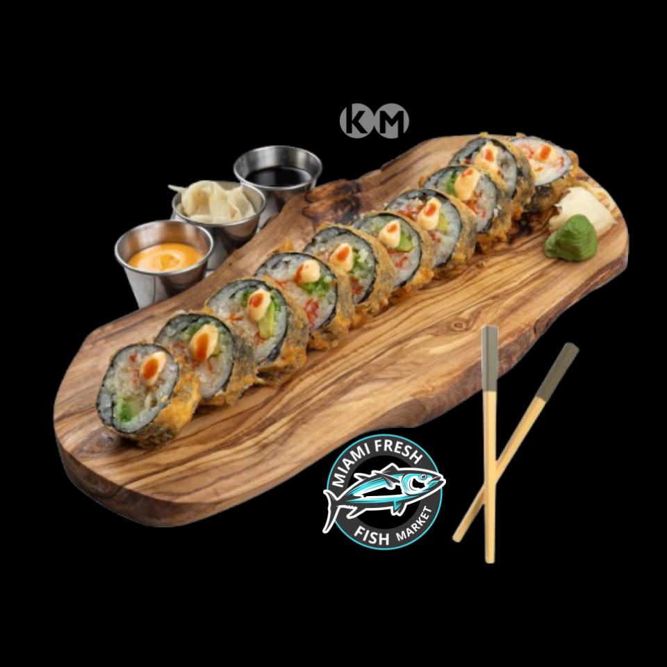 #23 Spicy Kani Tempura Sushi Roll Serving Size 8 Pcs