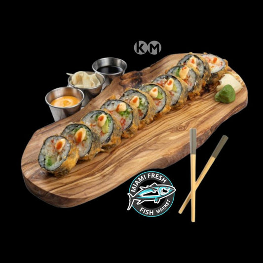 #23 Spicy Kani Tempura Sushi Roll Serving Size 8 Pcs