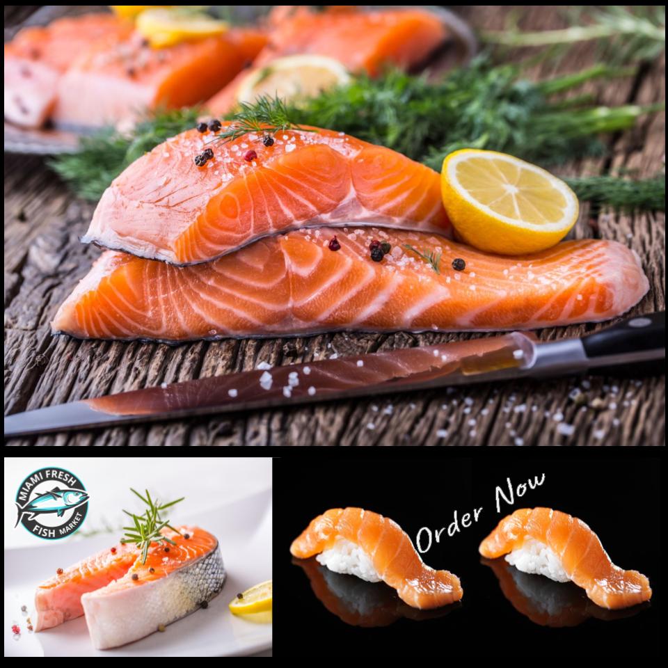 Sashimi Salmon Serving Size 6 Pcs