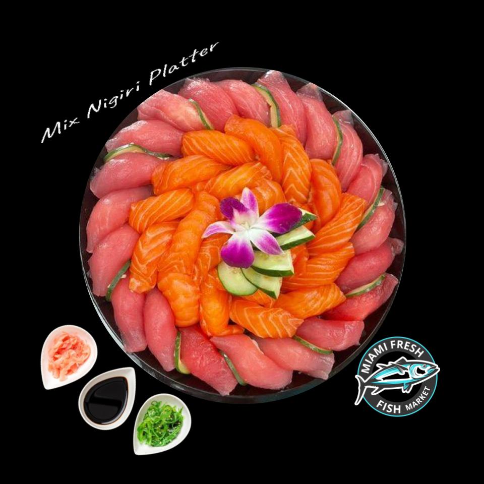 Sushi Nigiri Mix Tuna Salmon & Hamachi Platter