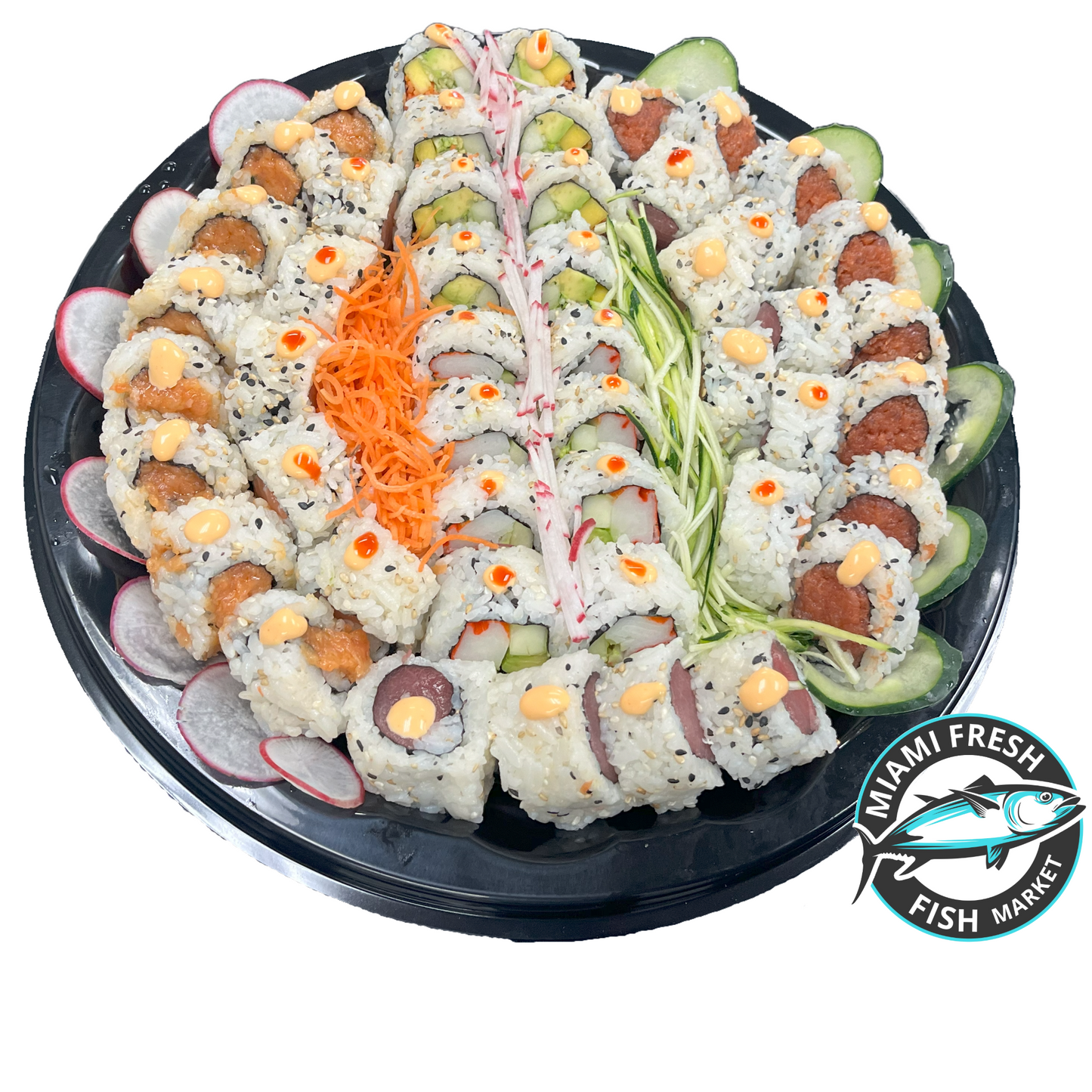 #5 Spicy Salmon Sushi Roll Serving size 8 Pcs