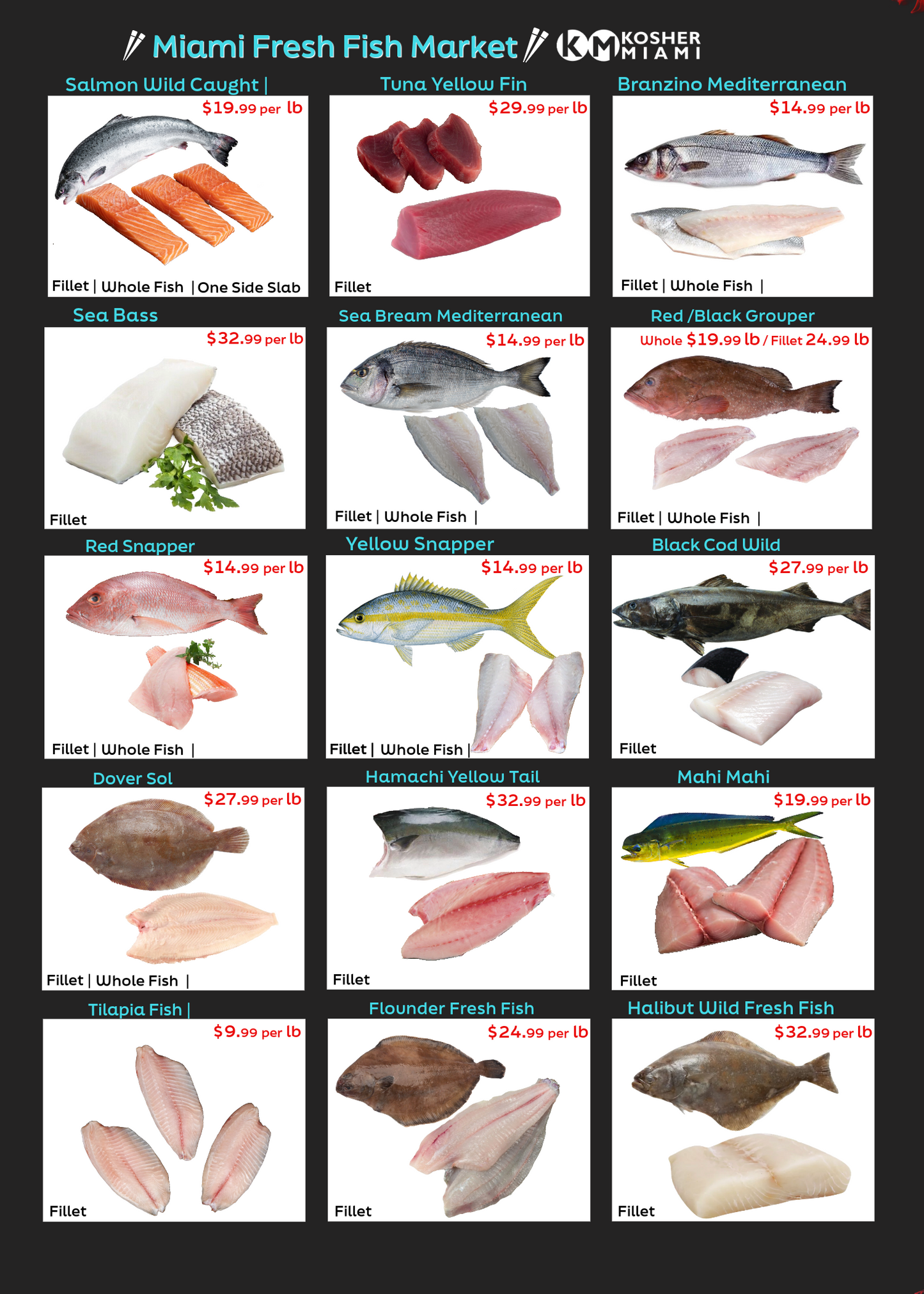 Sea Bass Fresh Fish  Fillet Per Pound – miami-fresh-fish