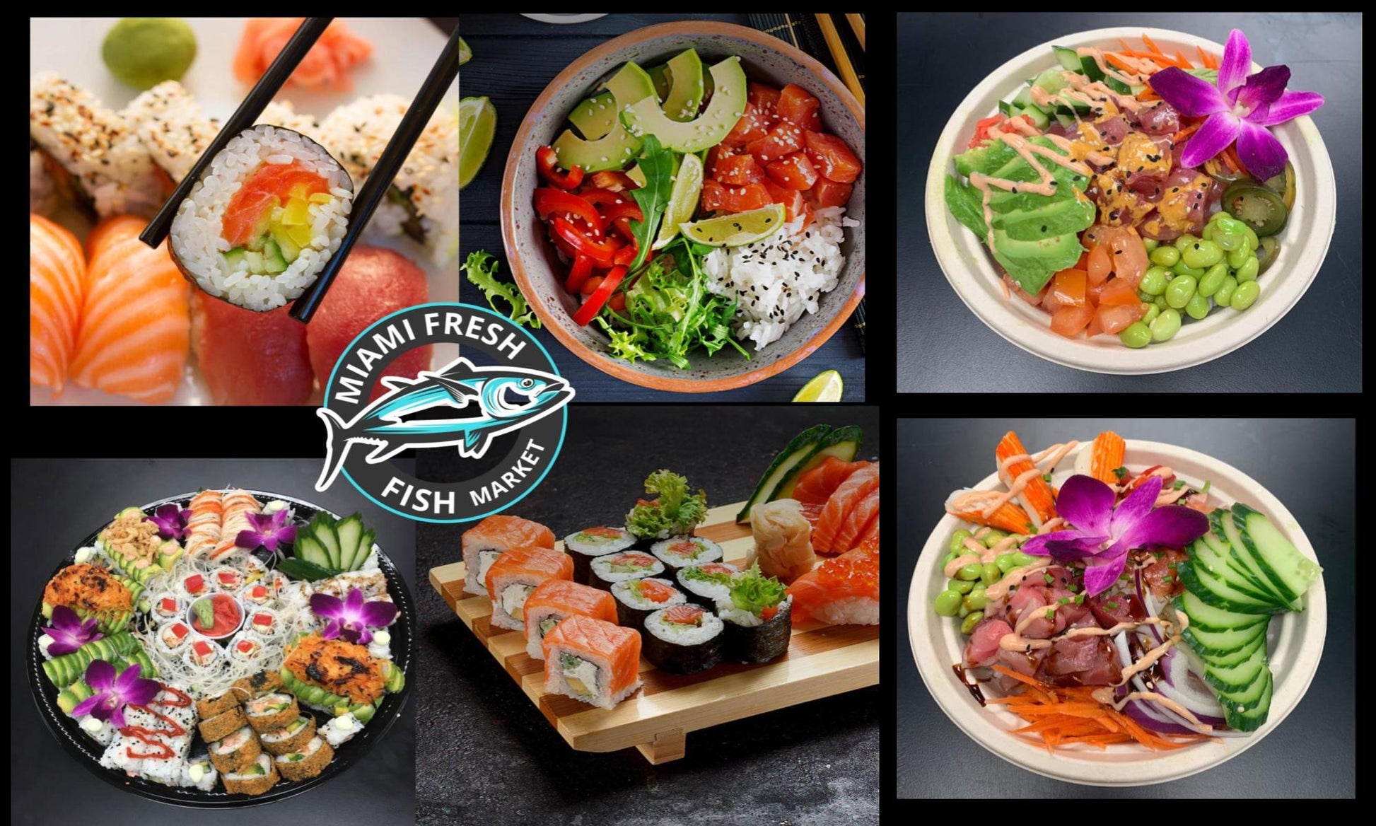 mix-of-poke-bowl-with-sushi_plate-sushi_roll-miami-fresh-sushi-market