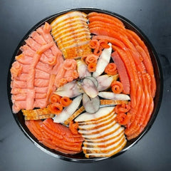 Smoked Fish Platter 16" Mix Sable Mackrel Nova Lox