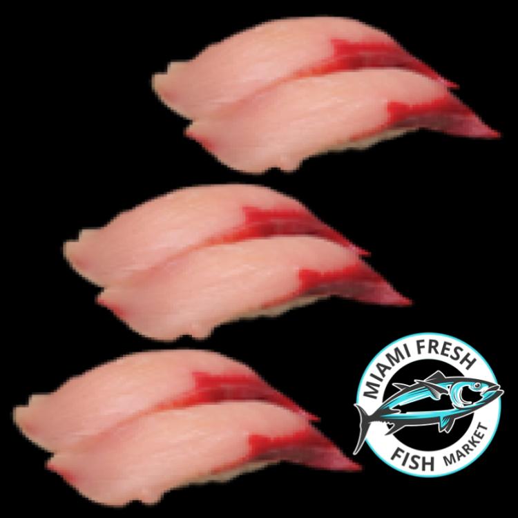 Nigiri Hamachi Platter Serving Size 6 Pcs