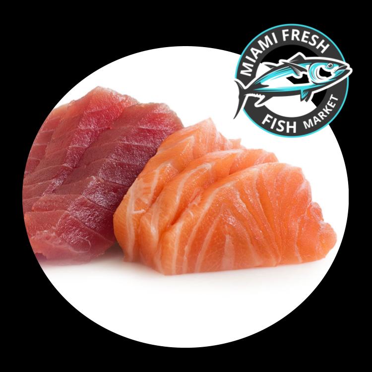 Sashimi Salmon Tuna Serving Size 10 Pcs